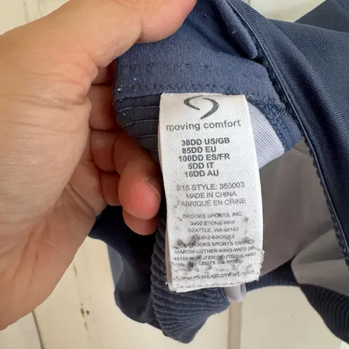 Moving Comfort  blue Fiona sports bra size 38DD (E)