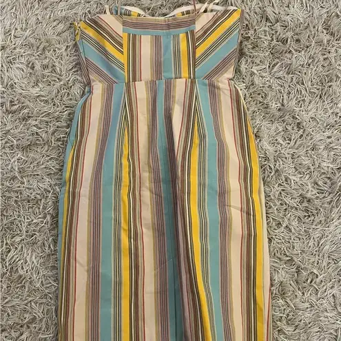Moulinette Soeurs  Striped Multicolor Dress with Bow Detail size 2 thumbnail 4
