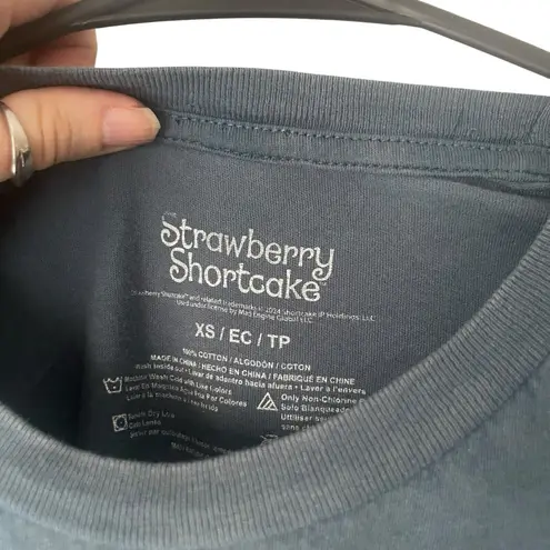 Strawberry Shortcake Women's Size XS Blue Straberry House Graphic T Shirt Blue