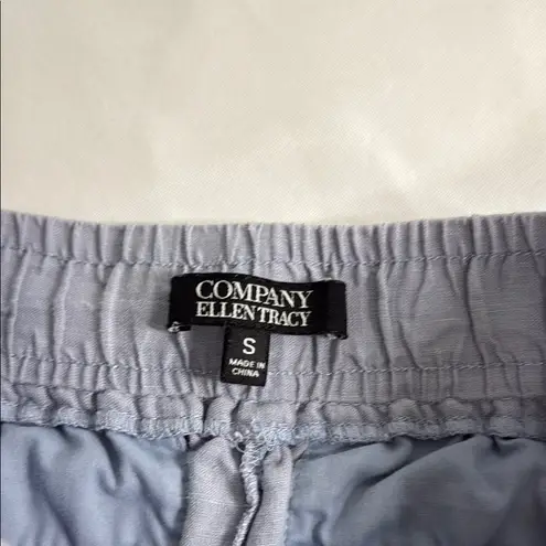 Blue High Waist Shorts with Elastic Waistband