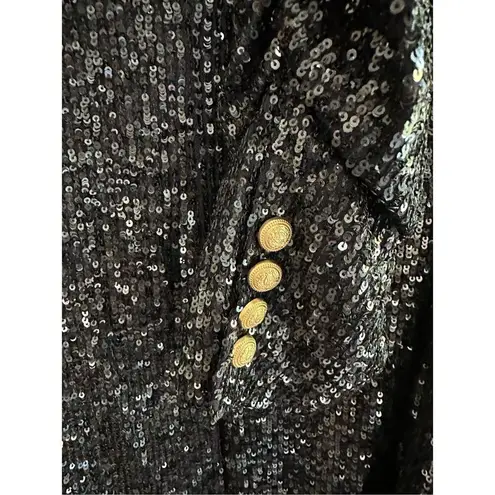 Generation Love Avery Sequin Blazer in Navy Size M