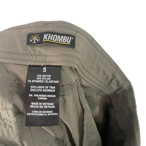 Khombu Women's Size Small Green Cargo Outdoor Cropped Pants