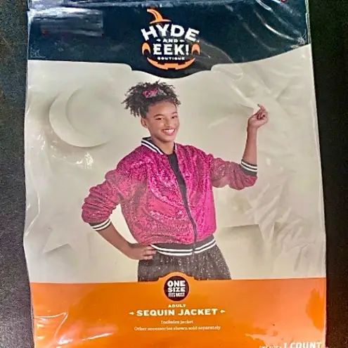 NWT Hyde & Eek! Boutique Adult Pink Sequin Bomber Jacket – One Size Size undefined