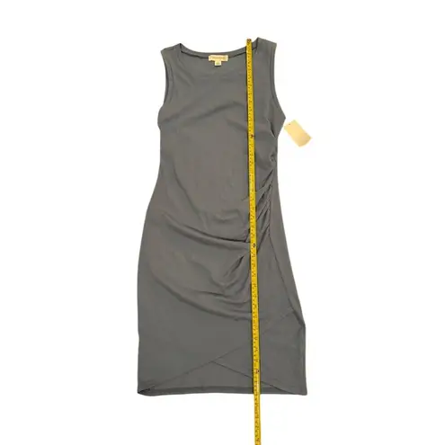 Treasure & Bond Women's Blue Gray Ruched Sleeveless Bodycon Knee Length Dress Size M