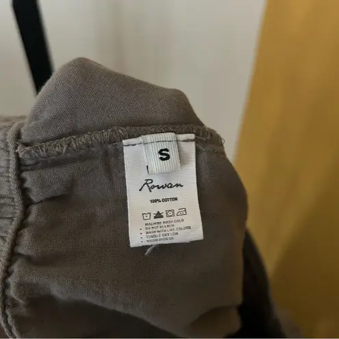 Rowan Joyce Pants Wide Leg Double Gauze 100% Cotton Sparrow NWT $215 Size S Tan