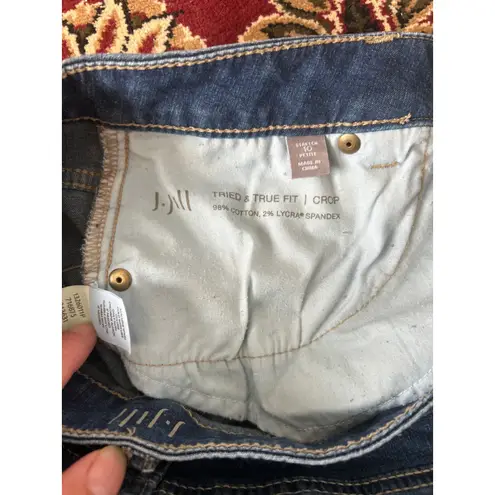 J Jill Womens Crop Jeans Stretch Denim Blue Size 10 Tried & True Fit