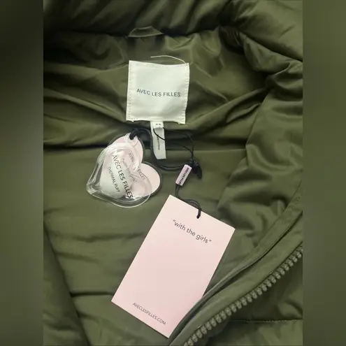 Avec Les Filles  Forest Green Puffer Vest xs