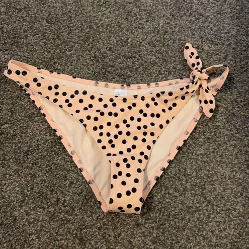 Topshop  Pink Polka Dot Tie Knot Bikini Bottom