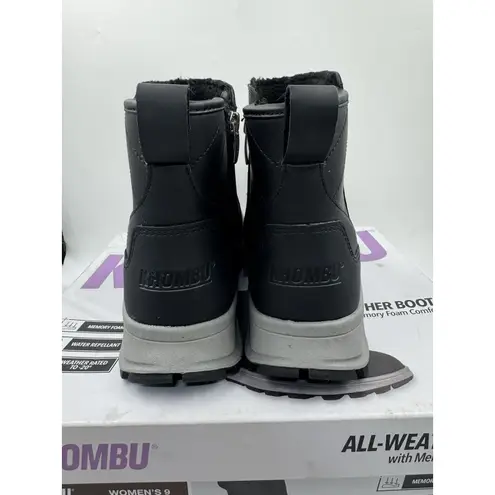 Khombu Women's Size 9 Black Dusk All-Weather Faux Fur Water Repellent Boots