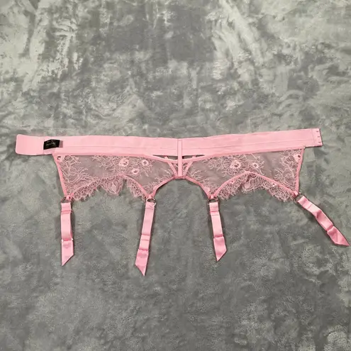 Honey Birdette Belinda Garter Belt Medium Pink Lace