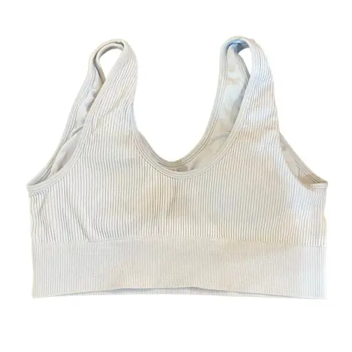 Aerie  medium real good ribbed light blue green sports bra