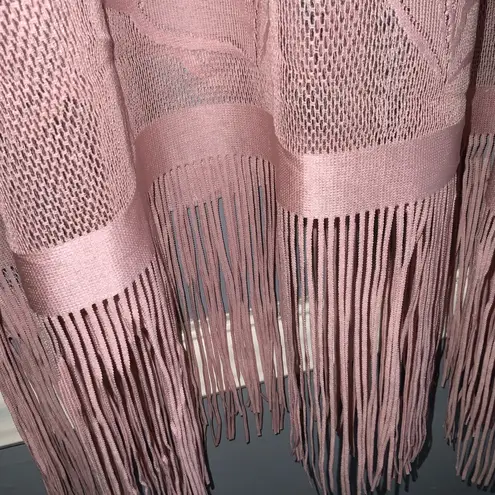 Dusty Rose Pink Sheer Floral Cover