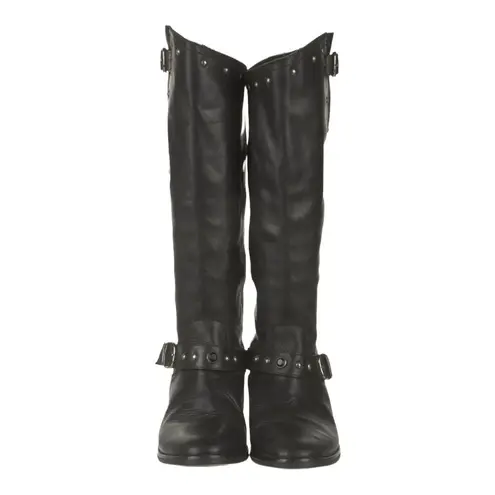 Golden Goose  Kate Tall Studded Leather Moto Boots - Black - 38