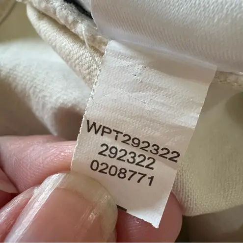 J. Jill High‑Rise Angled‑Pocket Wide‑Leg Jeans in Ivory Size 14P White