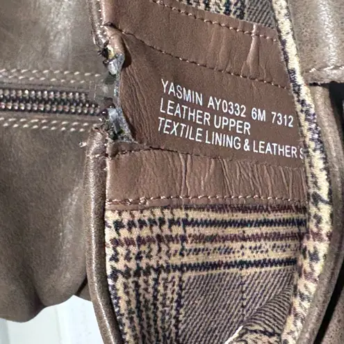 Abeo Yasmin Brown Leather Ankle Side Zipper Women’s Boots Booties size 6