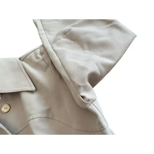 Donnybrook Beige Trench Coat Button Closure Belted Waist Vintage Classic 8 READ
