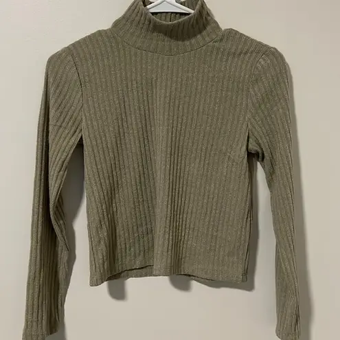 Wilfred  Free Green Turtleneck Cropped Sweater