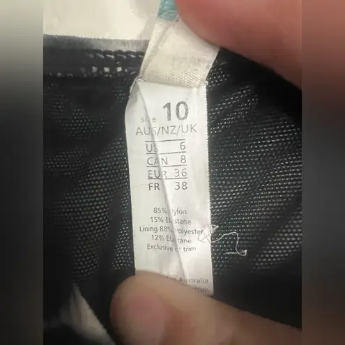 Sea Level Australia Black White Geometric One Piece Swimsuit Size 6