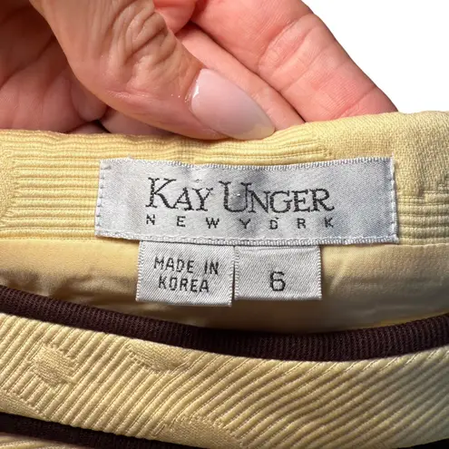 Kay Unger New York Dress Size 6 Yellow A