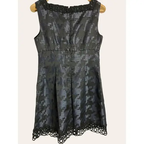 Anna Sui for Target Navy Blue Black Eyelet Sleeveless Cocktail Dress Size 10