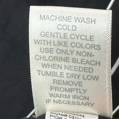 Eileen West Women's Short Sleeve Zipper Front Chemise Night Gown Black Size S