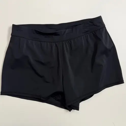 None Swim Bottoms Shorts Liner Stretch Beach Travel Cruise Resort Black