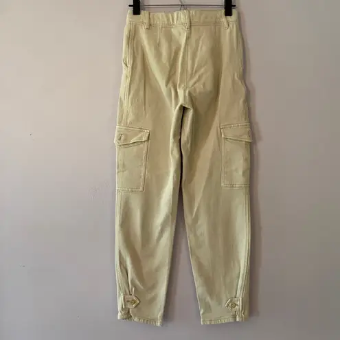 Wilfred Free Aritzia Beige High Waisted Barrel Leg Cargo Pants Women's size 0