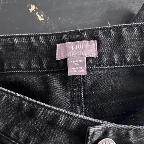 J. Jill Womans Jeans Size 14 Black Slim Leg Jeans Stretch Capsule Everydaywear