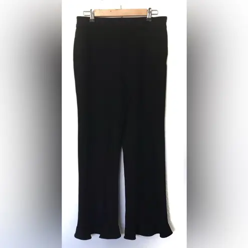Opening Ceremony Women’s High Waist Ruffle Leg Black Trouser Dress Pant Size 12