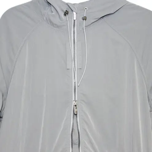 Lululemon  Rare Grey Long Windbreaker Jacket Rain Jacket Size 10