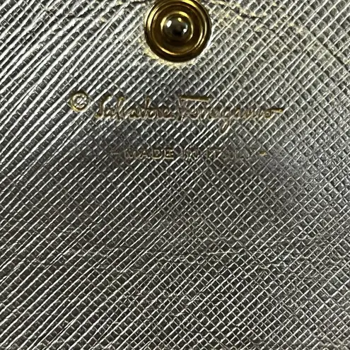 Salvatore Ferragamo Vara Bow Continental wallet gold and silver metallic leather