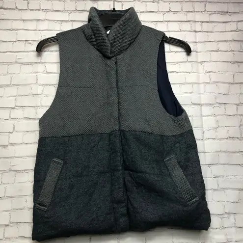 White Crow Wool Blend Snap Front Puffer Vest Size Medium