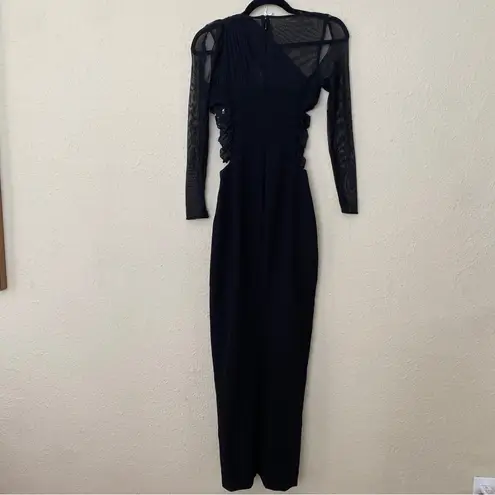 House Of CB  'Zahra' Black Plunge Maxi Dress NWOT Size XS