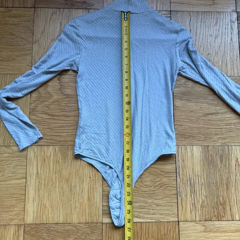 Alexander Wang x Uniqlo Heattech Ribbed Mockneck Bodysuit, Grey, Size S - Image 11