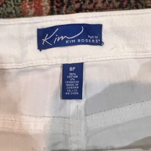 kim rogers NWT Kim Rodgers White Denim Capris with Boho Belt