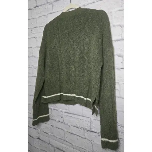 Abercrombie & Fitch  wool blend button down cardigan sweater green small. - Image 6