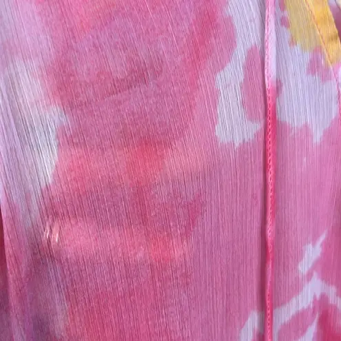 America & Beyond Swim Coverup Maxi Dress Size M In Pink And Yellow Size M