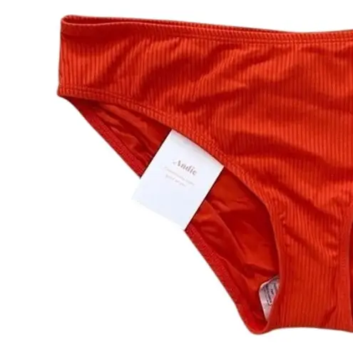 ANDIE NWT Swim The Bikini Rib Bottom Medium Coverage Low Rise XL Sire Orange - Image 4