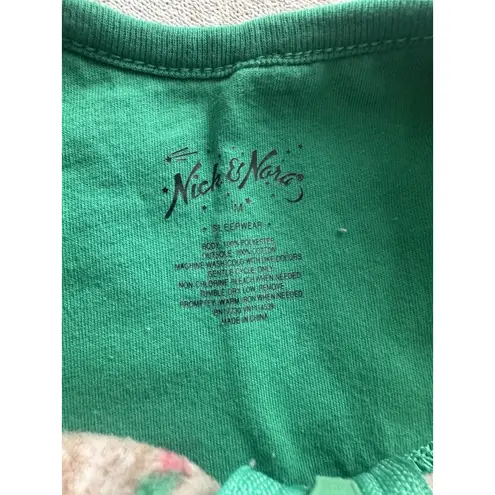 Nick & Nora Sock Monkey Zip Up One Piece PJ Adult Medium Unisex Vintage