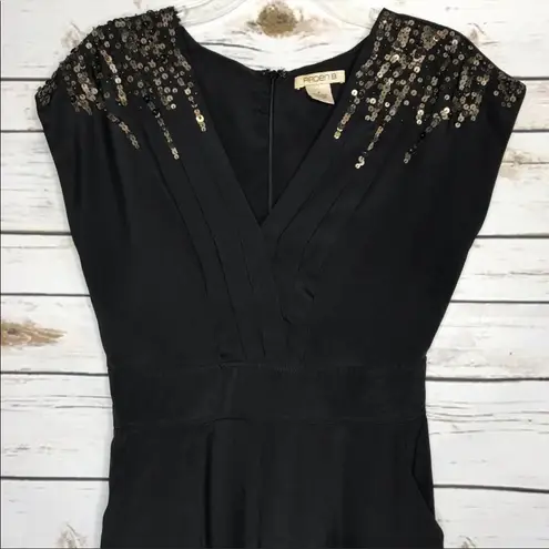 Arden B ๐ Black Sequin Detail Wide Leg Romper Size S