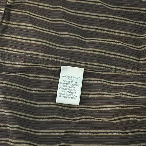 Calvin Klein  Modern Fit Brown Striped Button Up