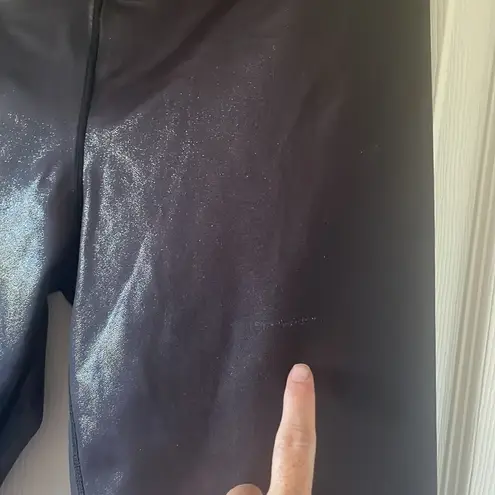 Zyia Black Metallic Ombre Light n Tight Hi-Rise 7/8 Legging Size 12