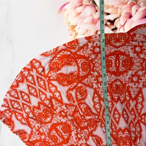 Free People 🍁 Mimi Sleeveless Halter Tunic Back Cutout Orange Boho Sz XS