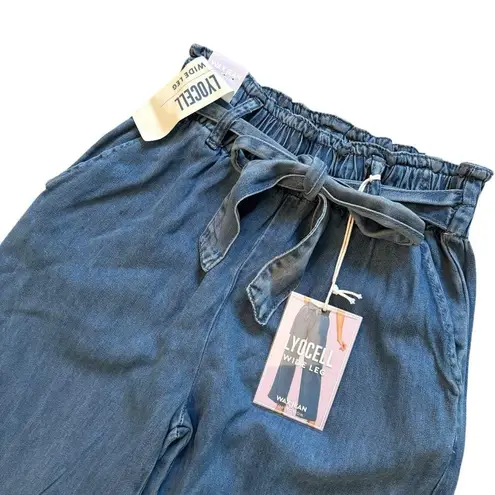 Wax Jean NWT, Wide Leg Stretchy Waist Belted Lyocell Pants, Sz 5/27
