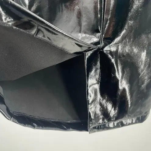 Avec Les Filles Dress SZ Small Faux Ever Leather One-Shoulder Bodycon Black NWT