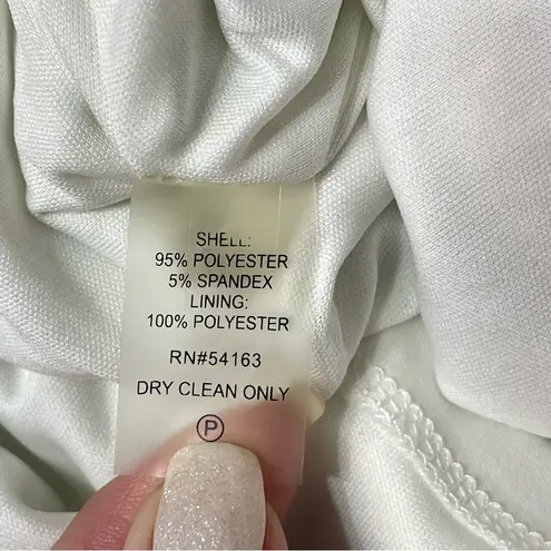 Ivanka Trump Floral Starburst Scuba Sheath Dress Orange Coral White 12 Large