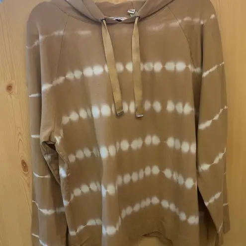 Isaac Mizrahi ISSAC MIZRAHI LIVE WOMANS XL HOODIE GOLD WHITE TIE DYE LOOKING STYLISH EUC