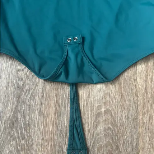 EXPRESS  Body Contour High Compression V-Neck Polo Bodysuit - Size L