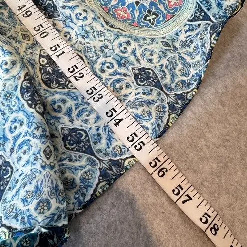 Avenue High Low Beachy Maxi Dress Womens 14/16 Pink Blue Beaded Tassels