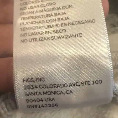 FIGS  On Shift Full Zipper Hoodie Sweatshirt in Heathered Grey size Medium